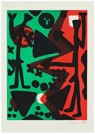 Serie Ii Wir (Gruen-Schwarz) by A. R. Penck Pricing Limited Edition Print image