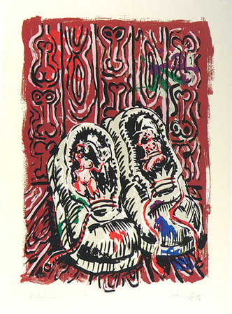 Schuhe, C.1996 by Jorg Immendorff Pricing Limited Edition Print image