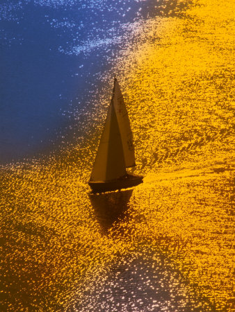 Sailboat On Sunny Day by Ewing Galloway Pricing Limited Edition Print image