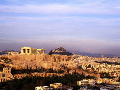 Athens, Greece, View Of The City With Acropolis by Bill Bachmann Pricing Limited Edition Print image