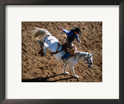 Bronco Rider At Cloncurry Rodeo, Cloncurry, Queensland, Australia by Holger Leue Pricing Limited Edition Print image