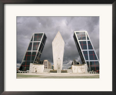 Kio Towers And Monument To The Discoverers At Castilla Square, Madrid, Spain, Europe by Sergio Pitamitz Pricing Limited Edition Print image
