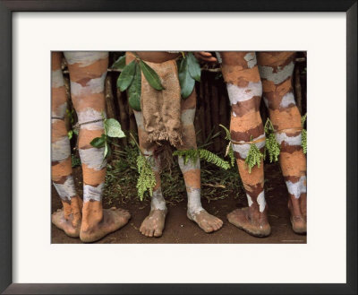 Painted Legs Of Akeme Mossman Tribes Boy At The Sing Sing Festival, Mt. Hagen, Papua New Guinea by Keren Su Pricing Limited Edition Print image