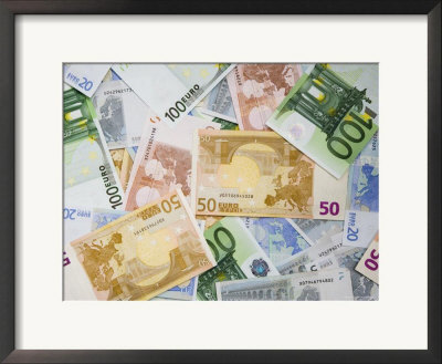 Montage Of Miscellaneous Euro Currency by Dennis Flaherty Pricing Limited Edition Print image