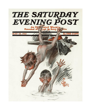 The Old Swimming Hole, C.1915 by Joseph Christian Leyendecker Pricing Limited Edition Print image