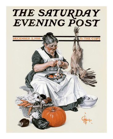 Preparing Thanksgiving Dinner, C.1916 by Joseph Christian Leyendecker Pricing Limited Edition Print image