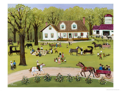 Country Lawn Party, C.1994 by Konstantin Rodko Pricing Limited Edition Print image