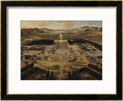 Perspective View Of The Gardens And Chateau Of Versailles Seen From The Paris Avenue, 1668 by Pierre Patel Pricing Limited Edition Print image