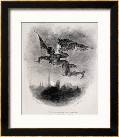 Mephistopheles' Prologue In The Sky, From Goethe's Faust, 1828 by Eugene Delacroix Pricing Limited Edition Print image
