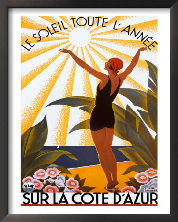Sur La Cote D'azur by Roger Broders Pricing Limited Edition Print image