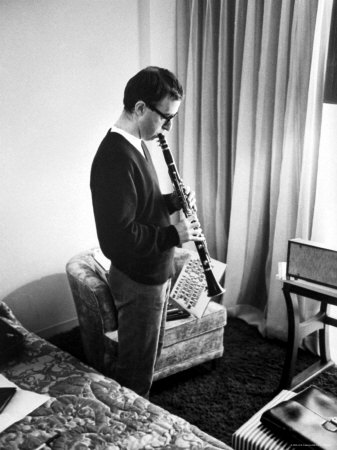 Woody Allen Playing Clarinet by Bill Ray Pricing Limited Edition Print image