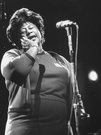 Singer Ella Fitzgerald Singing At The Democratic Rally For President John F. Kennedy's Birthday by Yale Joel Pricing Limited Edition Print image