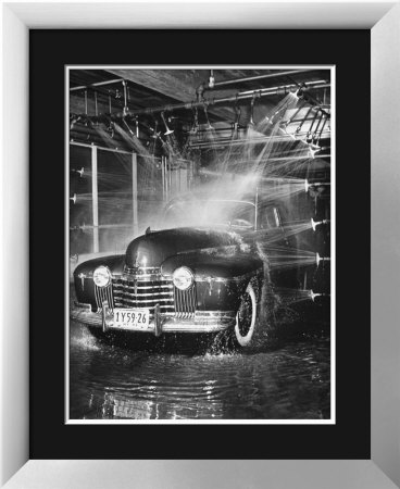 Car Rolling Through The Car Wash At Rockefeller Center by Bernard Hoffman Pricing Limited Edition Print image