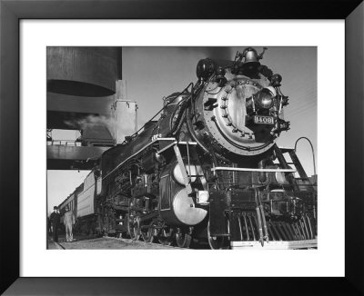 Locomotive Of Train At Water Stop During President Franklin D. Roosevelt's Trip To Warm Springs by Margaret Bourke-White Pricing Limited Edition Print image