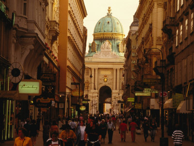 Kohlmarkt Leading To St. Michael's Dome, Vienna, Austria by Jon Davison Pricing Limited Edition Print image