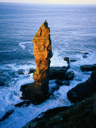 Climbers Atop The Old Man Of Stoer, Near Lochinver, Lochinver, United Kingdom by Cornwallis Graeme Pricing Limited Edition Print image