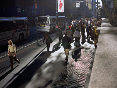 Morning Rush Hour On 42Nd Street, New York City, Usa by Corey Wise Pricing Limited Edition Print image