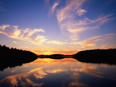 Sunset Over Quetico Lake, Ontario, Canada by Jim Wark Pricing Limited Edition Print image