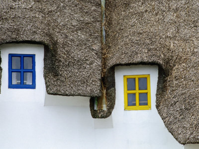 Detail Of Wonderful Thatched Roof Cottages In Dunmore East, Munster, Ireland by Greg Gawlowski Pricing Limited Edition Print image