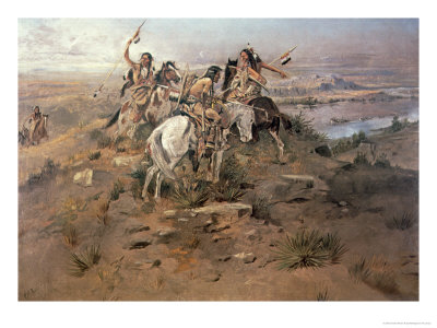 Indians Discovering Lewis And Clark, 1896 by Charles Marion Russell Pricing Limited Edition Print image
