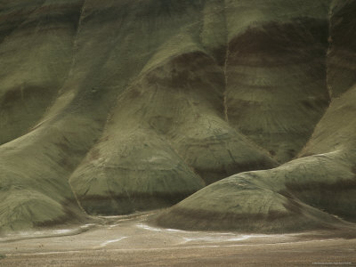 Close View Of Striated, Undulating Painted Hills by Sylvia Sharnoff Pricing Limited Edition Print image