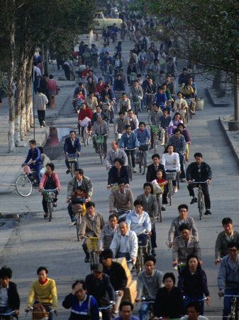 Bicyle Traffic, Guangzhou, China by Chris Mellor Pricing Limited Edition Print image