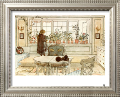 Flowers On The Windowsill by Carl Larsson Pricing Limited Edition Print image