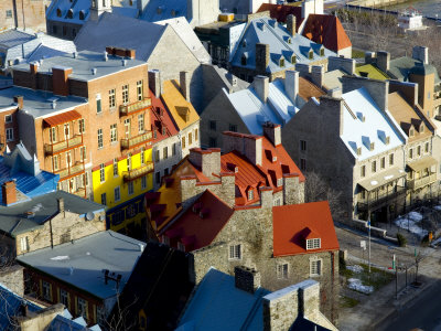 Overhead Of Old Quebec From Chateau Frontenac by Mark Hemmings Pricing Limited Edition Print image