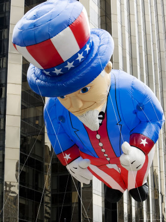 Uncle Sam Balloon Character In Macy's Thanksgiving Day Parade by Gavin Gough Pricing Limited Edition Print image