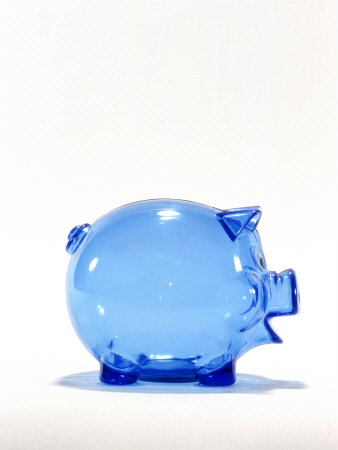 Blue Transparent Piggy Bank by Henryk T. Kaiser Pricing Limited Edition Print image