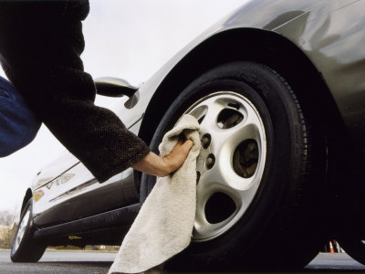 Wiping Car Wheel by Peter Ciresa Pricing Limited Edition Print image