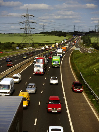Motorway Traffic Congestion On M1 At Peak Time by Mark Hamblin Pricing Limited Edition Print image