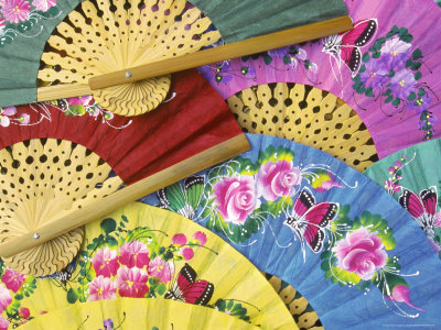 Ornamental Fan Detail, Thailand by Walter Bibikow Pricing Limited Edition Print image