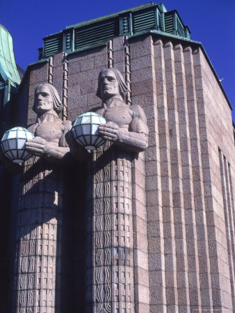 Statues At Railway Station, Helsinki, Finland by Bryan Hemphill Pricing Limited Edition Print image