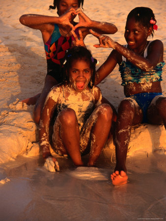 Girls Playing On Beach, Montego Bay, Jamaica by Jerry Alexander Pricing Limited Edition Print image