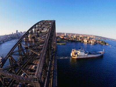 Panorama Of Sydney Harbour Bridge Taken From Pylon, Sydney, Australia by Chris Mellor Pricing Limited Edition Print image
