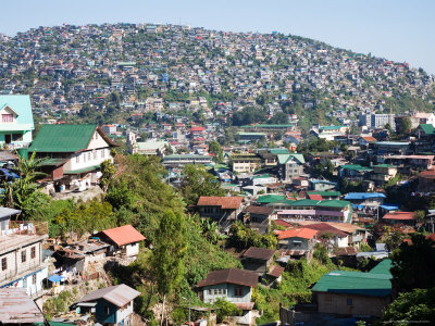 View Upon Residential Area Of Baguio City, Benguet, Luzon Island, Philippines by Noboru Komine Pricing Limited Edition Print image
