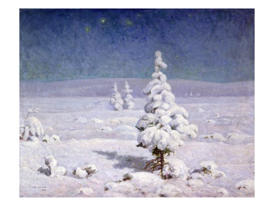Moonlight By Nordseter, 1903 (Oil On Canvas) by Lars Jorde Pricing Limited Edition Print image