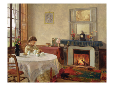 Interior, 1883 (Oil On Canvas) by Christian Eriksen Skredsvig Pricing Limited Edition Print image