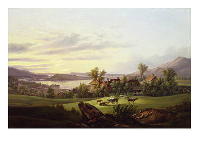 View Over Bergen From Haukeland (Oil On Canvas) by Jacob Calmeyer Pricing Limited Edition Print image