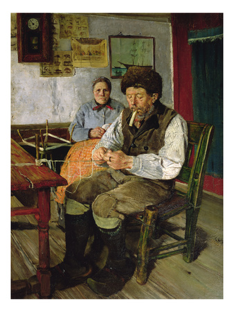 The Net Binder, 1879 (Oil On Canvas) by Christian Krohg Pricing Limited Edition Print image