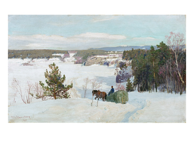 Winter Landscape, 1903 (Oil On Canvas) by Nils Hansteen Pricing Limited Edition Print image