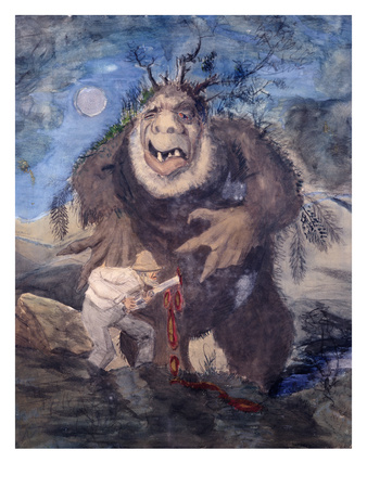 Forest Troll, 1890 (W/C And Pencil On Paper) by Theodor Severin Kittelsen Pricing Limited Edition Print image