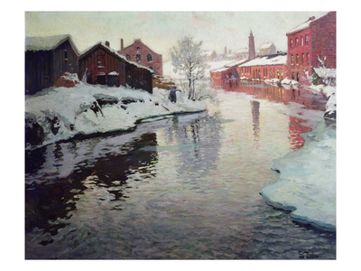 Lysaker River, 1901 (Oil On Canvas) by Fritz Thaulow Pricing Limited Edition Print image