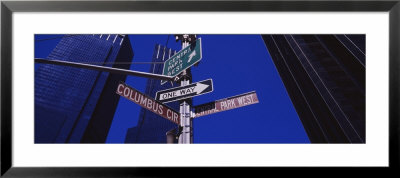 Street Name Sign, Columbus Circle, Manhattan, New York City, New York, Usa by Panoramic Images Pricing Limited Edition Print image