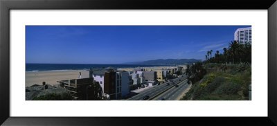 Buildings Along A Highway, Santa Monica, California, Usa by Panoramic Images Pricing Limited Edition Print image