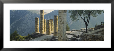 Ruined Columns, Temple Of Apollo, Delphi, Greece by Panoramic Images Pricing Limited Edition Print image