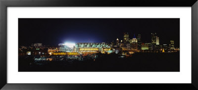 Stadium Lit Up At Night In A City, Heinz Field, Three Rivers Stadium, Pittsburgh, Pennsylvania, Usa by Panoramic Images Pricing Limited Edition Print image