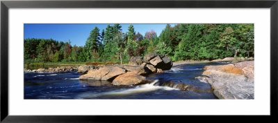 River Flowing Through The Forest, Moose River, Adirondack State Park, New York, Usa by Panoramic Images Pricing Limited Edition Print image