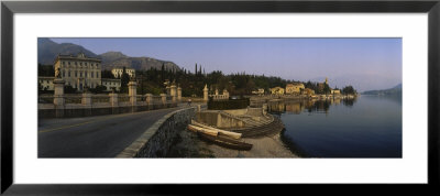 Boats On The Coast, Lombardy, Lake Como, Italy by Panoramic Images Pricing Limited Edition Print image